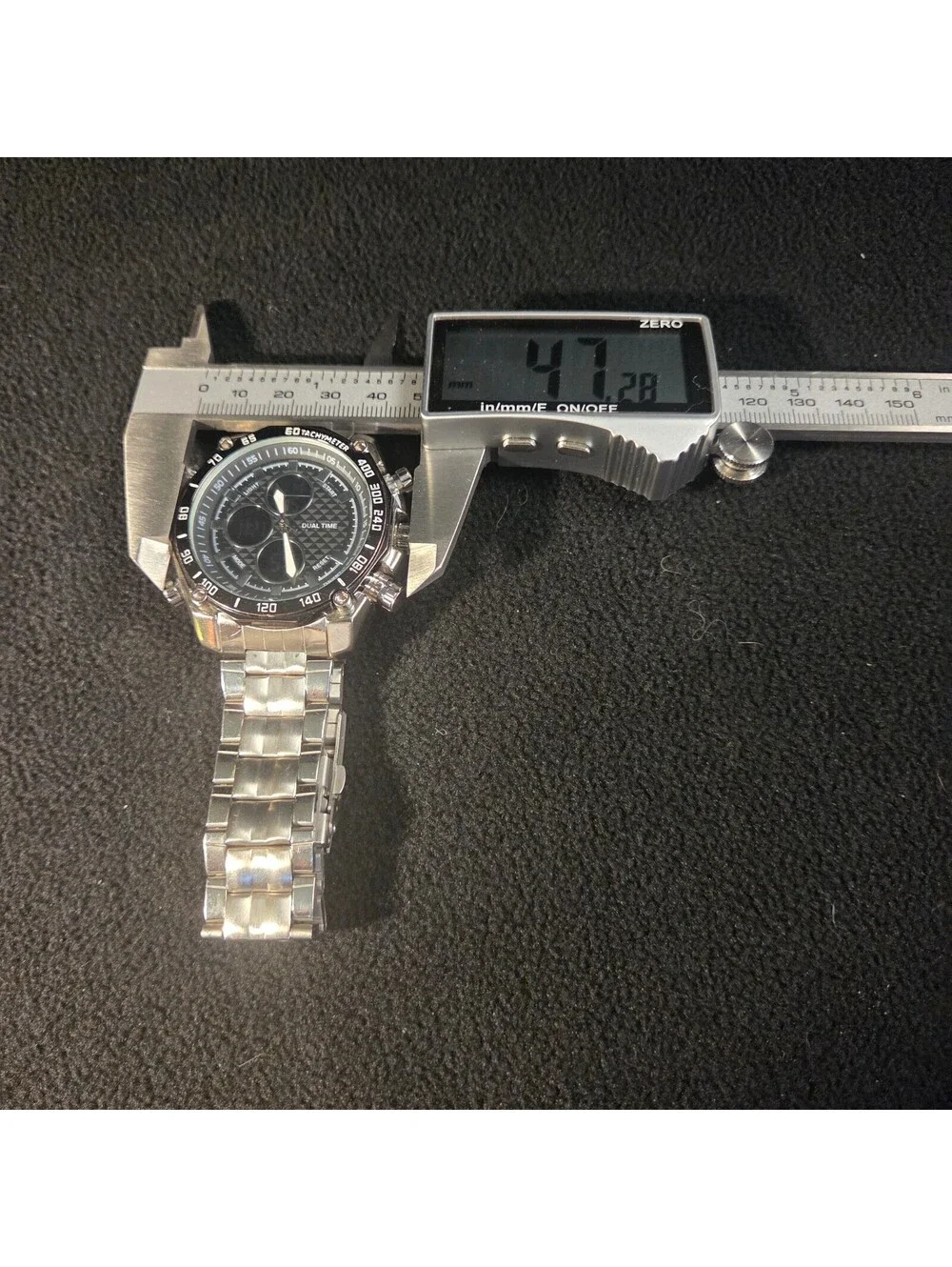 Skmei 1302 Stylish Dual Time Chronograph Watch – Stainless Steel Sport Design